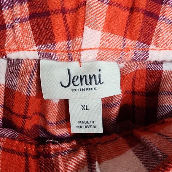 Jenni Pajama Set Lounge Wear Long Sleeve Top Flannel Jogger Style Bottoms XL - Picture 11 of 13